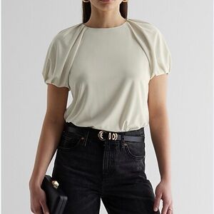 Express Puff Sleeve Crew Neck Bodysuit—SIZE S NEW WITHOUT TAGS